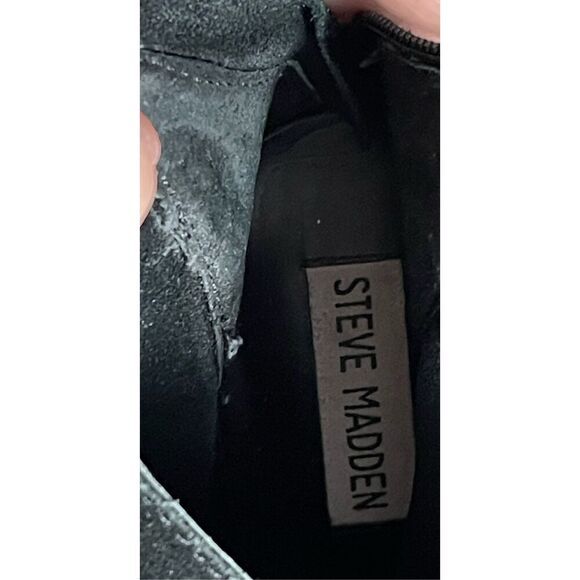 Steve‎ Madden Black Leather Suede Ankle Booties Boots Size 7.5 - Picture 11 of 11